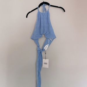 NWT • Hello Molly • Blue Halter Top • US 4